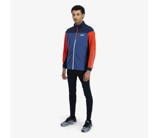 SWIX cross-country ski jacket Cross JKT blue/red - Image 3