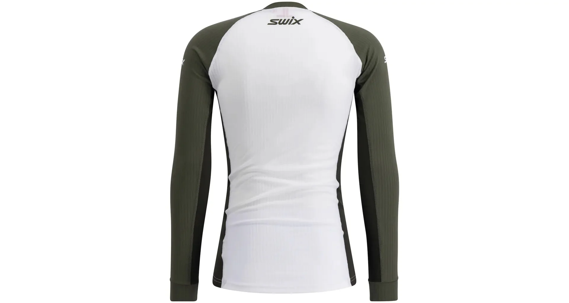 SWIX cross-country ski jacket RaceX Classic LS white/dark green - Image 2