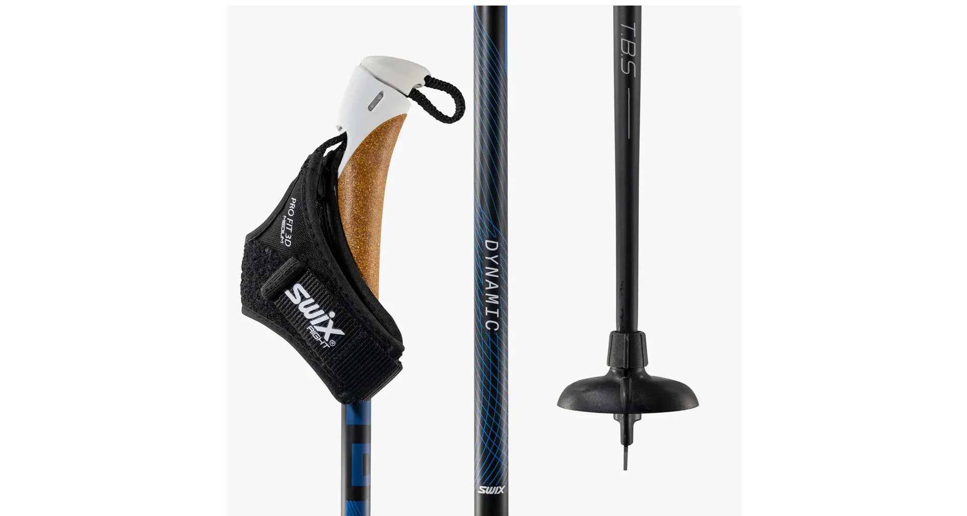 SWIX Dynamic D2 black/blue cross-country ski poles - Image 2