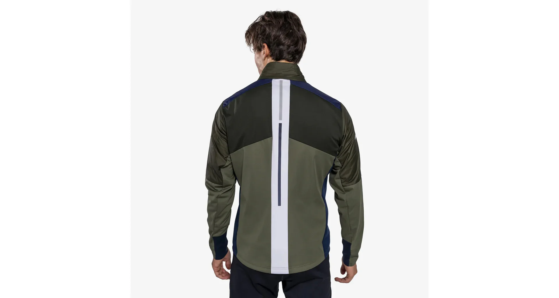 SWIX Dynamic Hybrid Insulated cross-country ski jacket olive green/dark green - Image 2