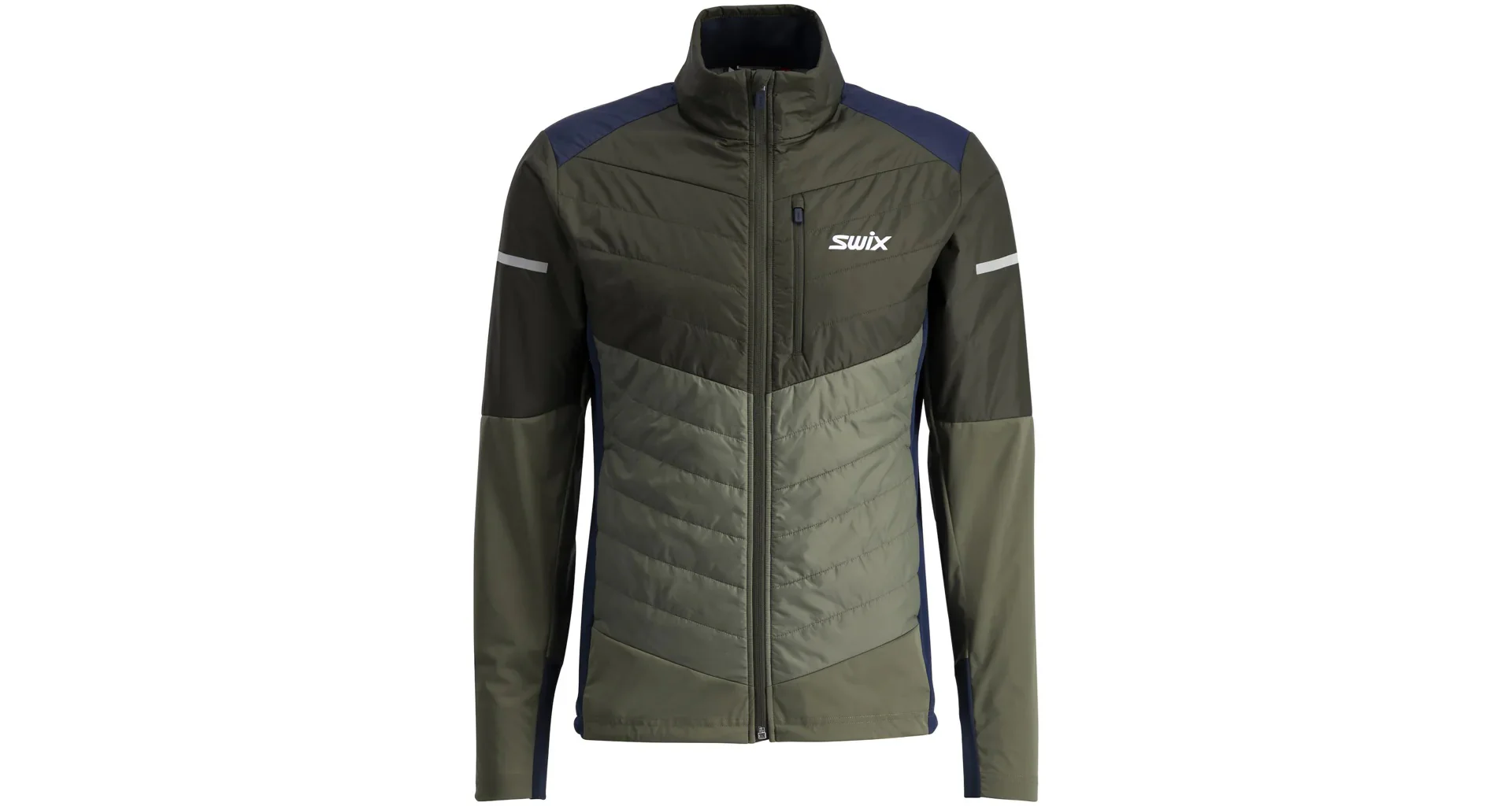 SWIX Dynamic Hybrid Insulated cross-country ski jacket olive green/dark green - Image 3
