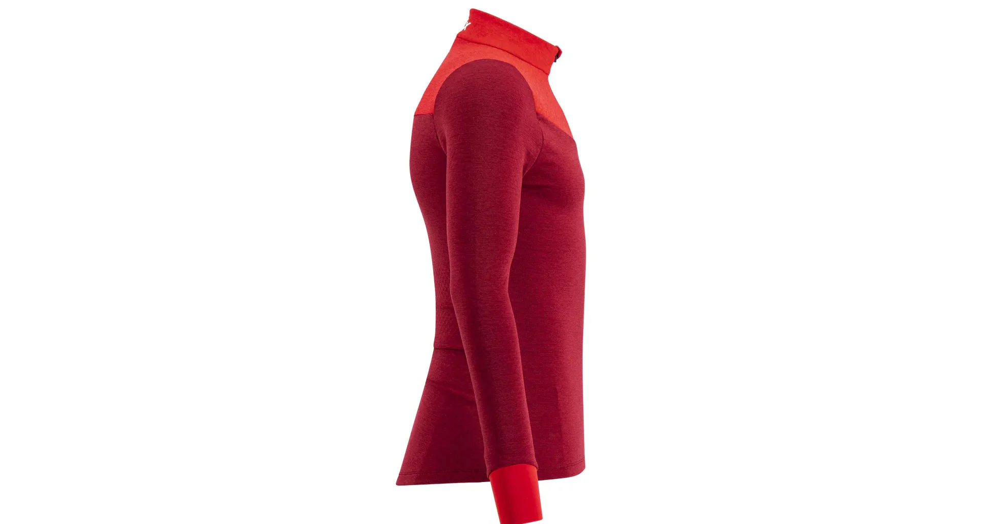 SWIX Dynamic Nordic Midlayer half zip rhubarb red/swix red cross-country ski jacket - Image 2