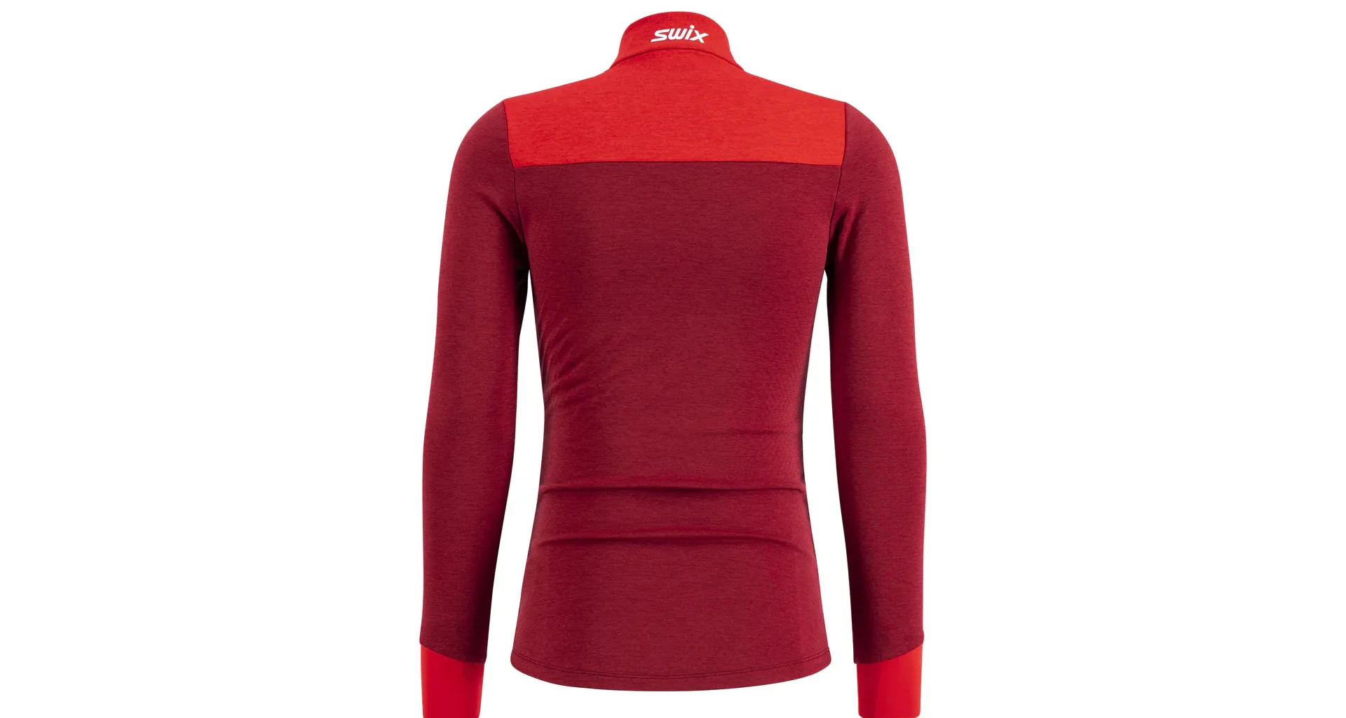 SWIX Dynamic Nordic Midlayer half zip rhubarb red/swix red cross-country ski jacket - Image 3