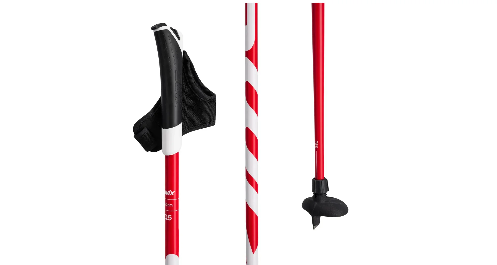 SWIX Q5 red/white cross-country ski poles - Image 2