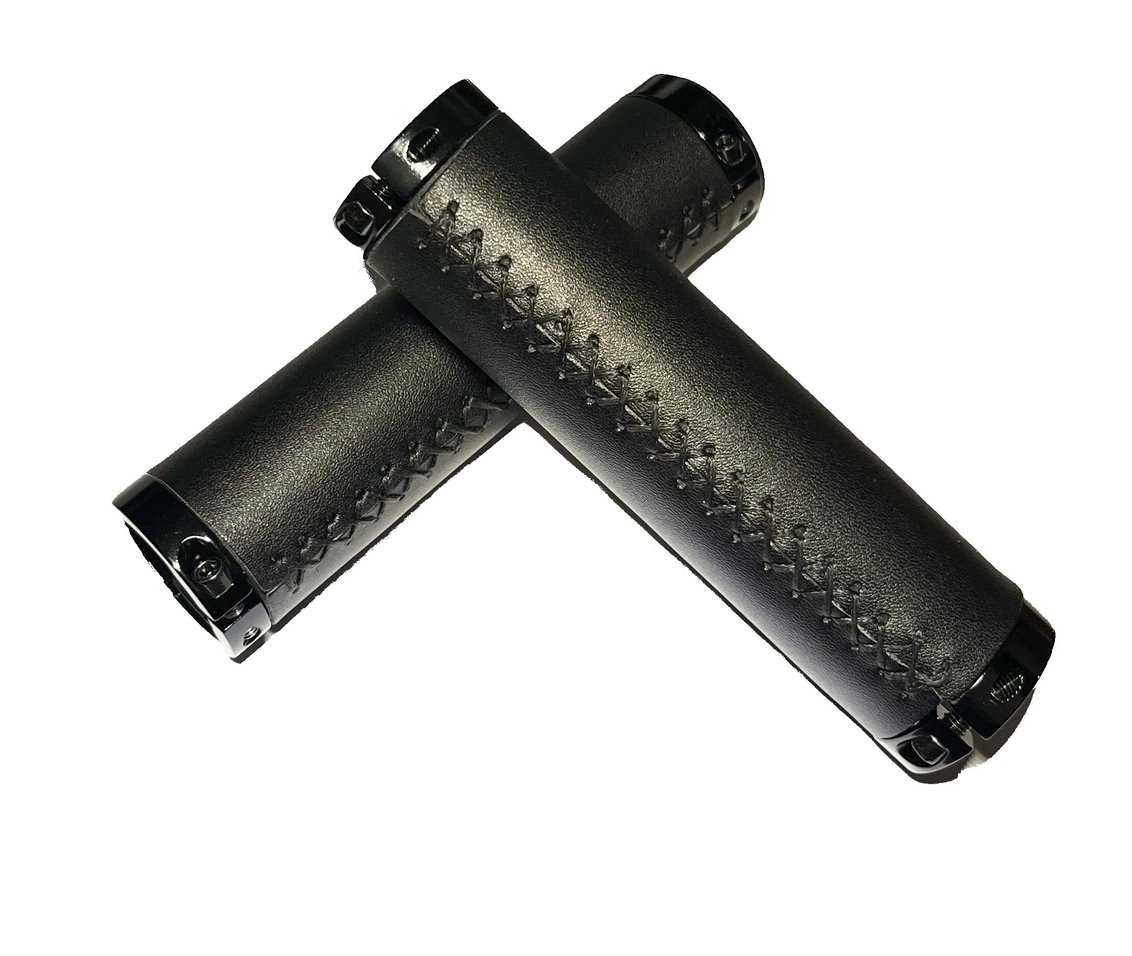 Tenways Lock-on Leather Grips Black