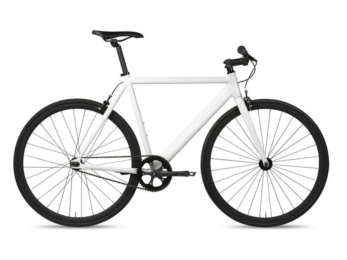 6KU Track Fixie & Single Speed Bike - White