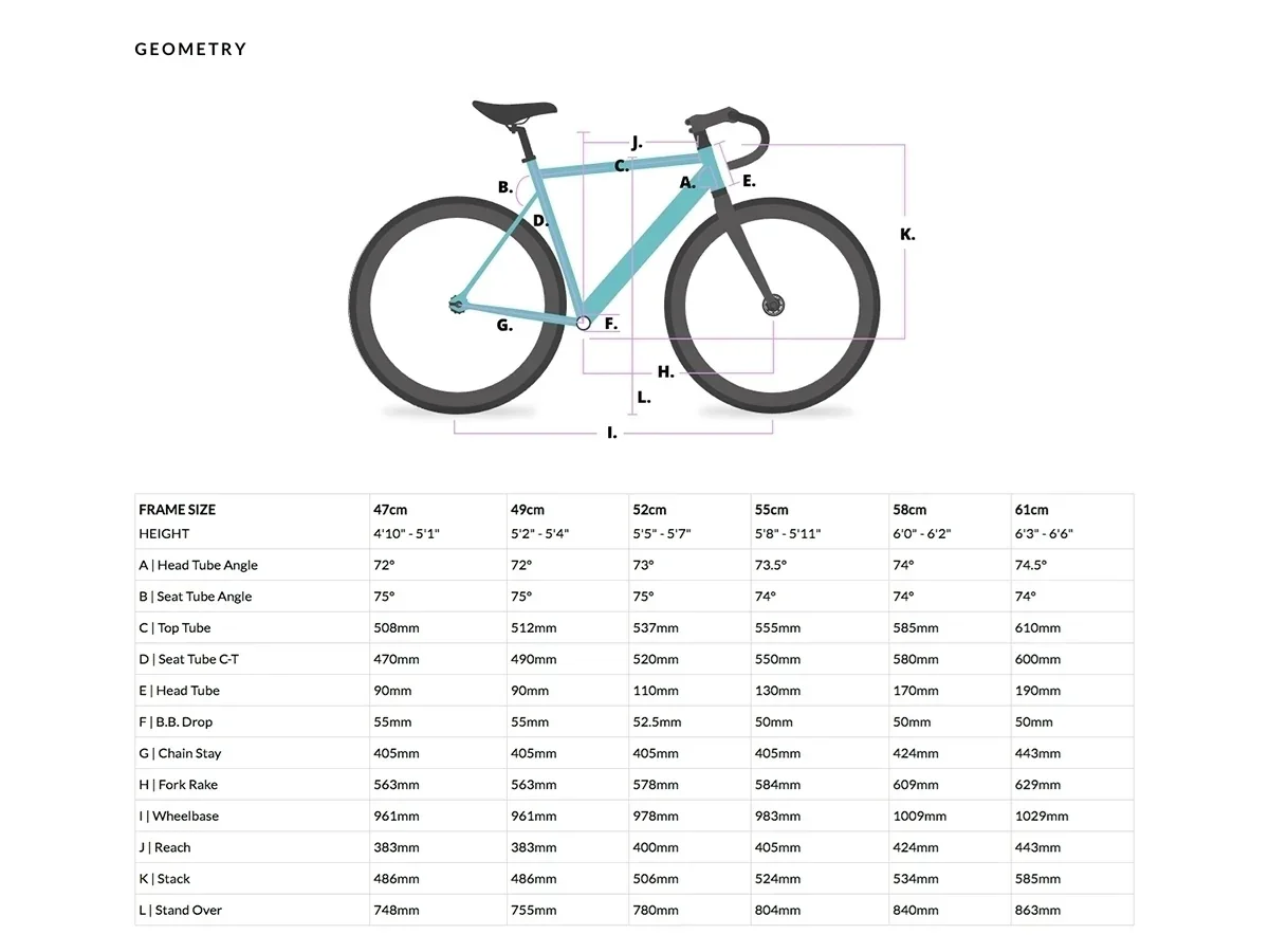 6KU Track Fixie & Single Speed Bike - White - Image 6
