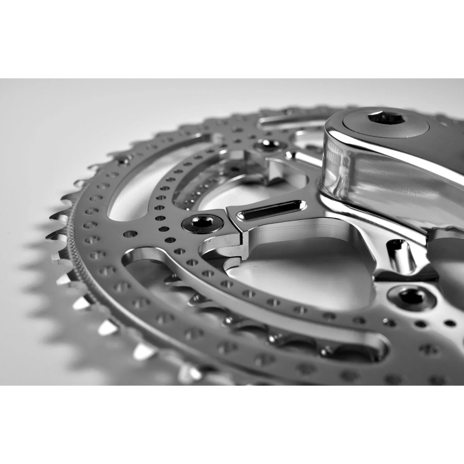 Velo Orange Grand Cru Drillium 110 Fluted Double Crankset - Image 3