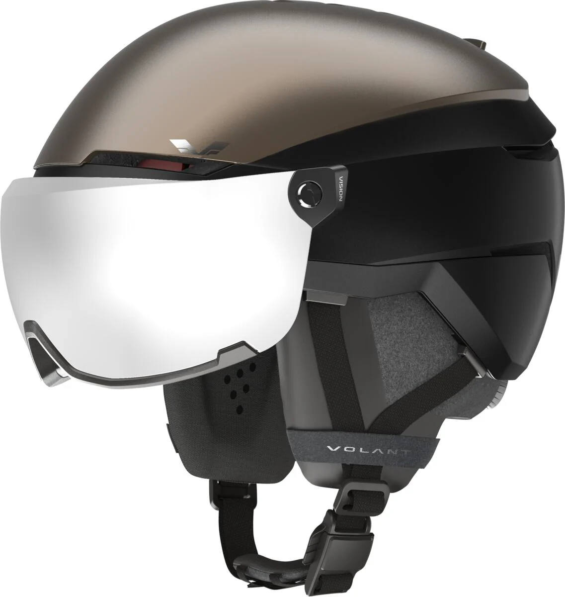 VOLANT Helmet Amid Visor HD PLUS Black w/Silver HD C2-3